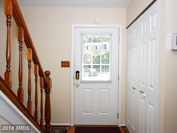 Foyer with bamboo floor and large closet