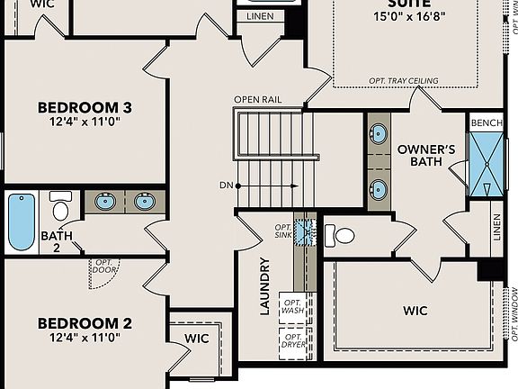 The Hickory Second Floor Plan