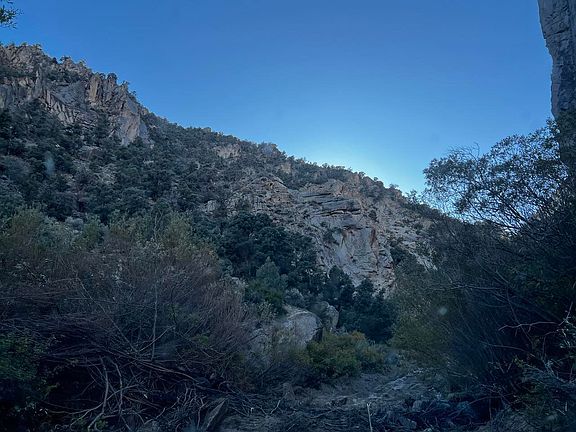 Rock formations in nearby canyon