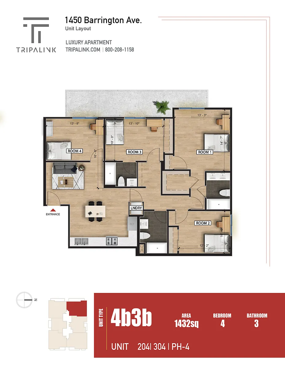 Floor plan Unit PH4