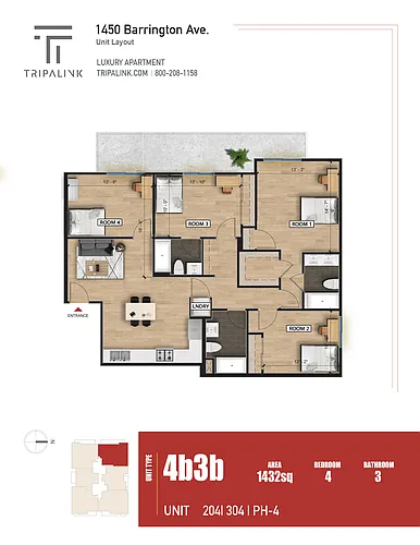 Floor plan Unit PH4