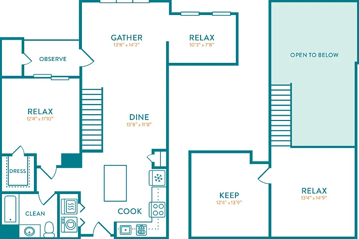 Crest Loft Floorplan Diagram