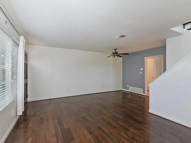 Open concept living and dining space