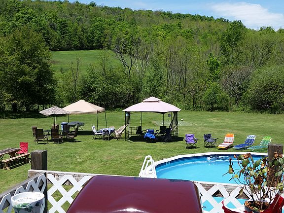 view from wrap around deck