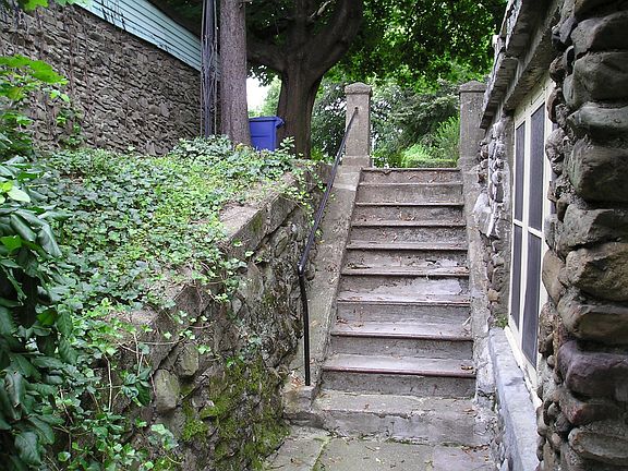 staircase on sd of house