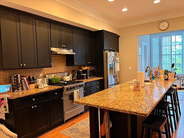 Open Kitchen with Granite Island
