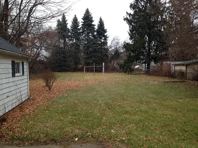 Fenced yard
