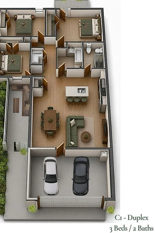 Floor plan C1 - Duplex