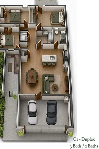 Floor plan C1 - Duplex
