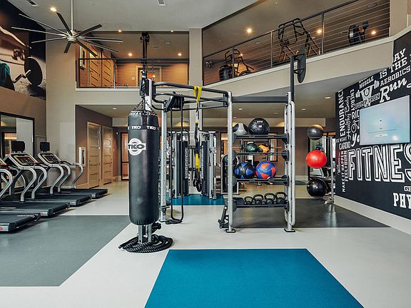 24-hour two level fitness center
