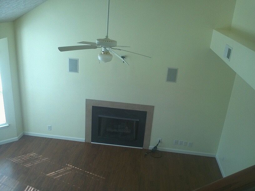 Living room with gas fireplace