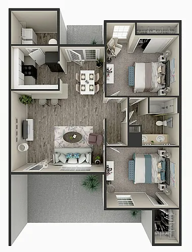 Floor plan 2B1B