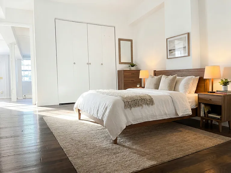 First bedroom - virtually staged