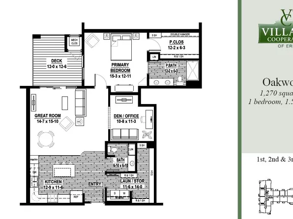 Oakwood Plan, Village Cooperative of Erie (Active Adults 62+)