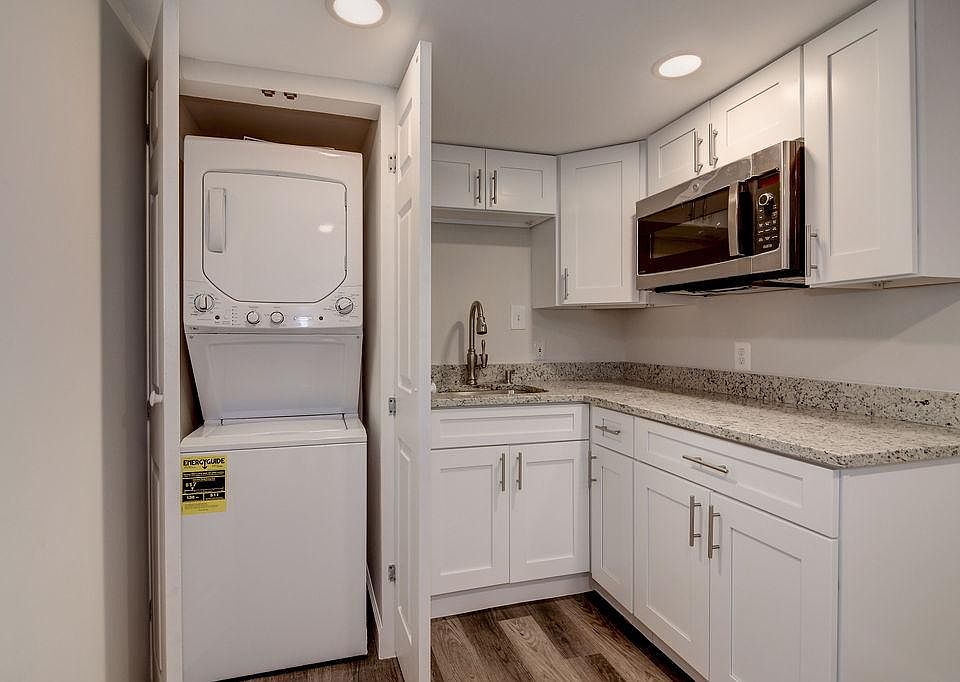 New Kitchen with Stackable Washer-Dryer