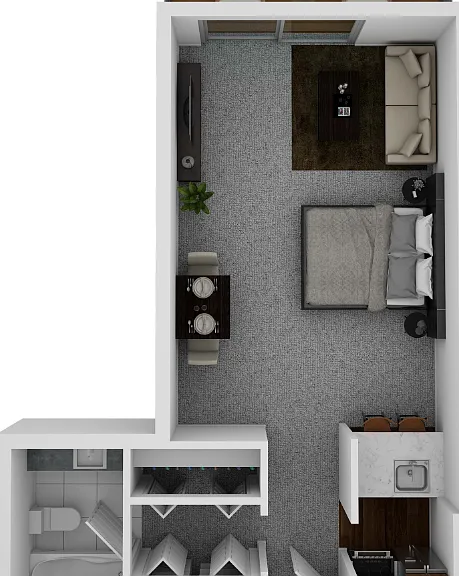 Studio 399 Floorplan Diagram