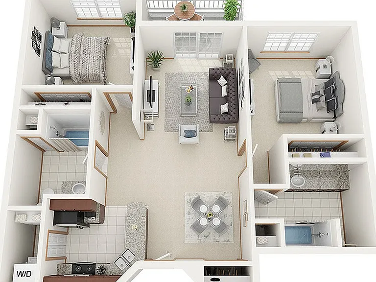 Floor Plan B | Riverwood Apartments | Apartments in Kenosha, WI Floor Plan B | Riverwood Apartments | Apartments in Kenosha, WI