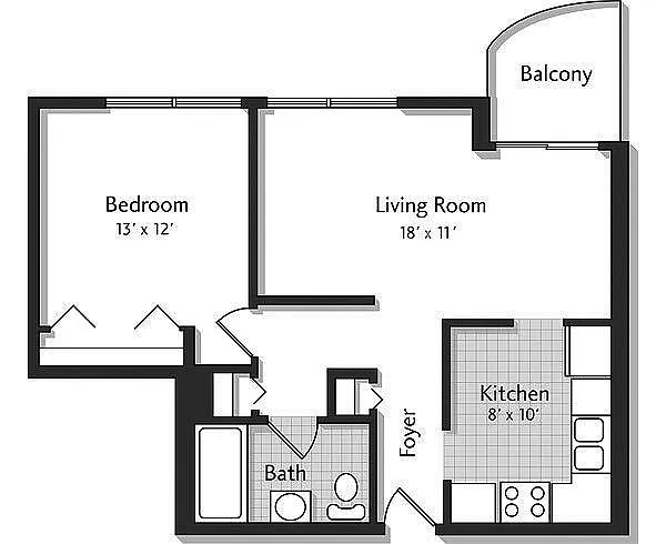 Floor plan 1E