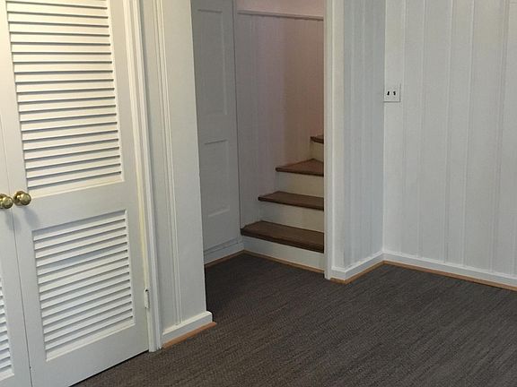 Six month old carpet in freshly painted basement. Stairs go to kitchen. Tons of closets. Laundry on this level plus full bath.