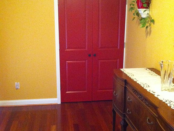 Foyer,French doors lead to bedrooms