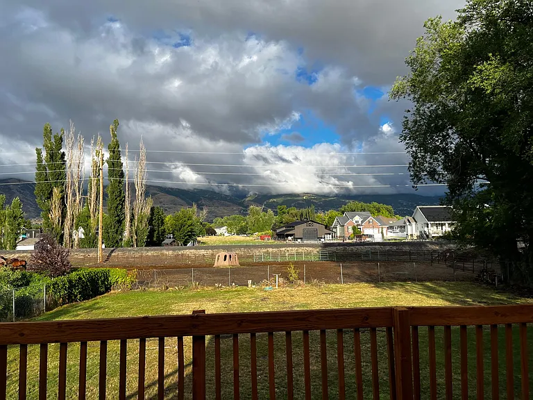 Back deck looking east.
