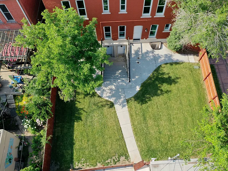 Large shared yard