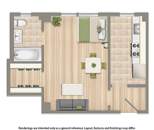 Floor plan Studio C & D 04 & 14 Tiers