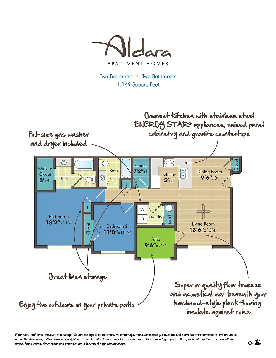 Floor plan 2 Bed