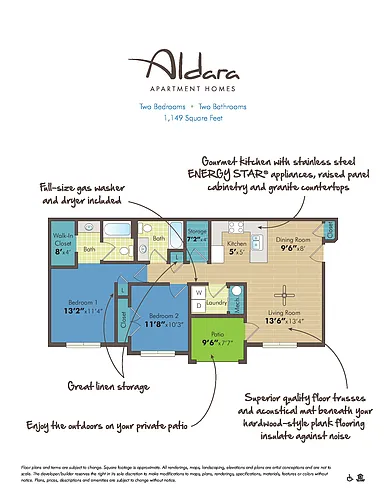 Floor plan 2 Bed