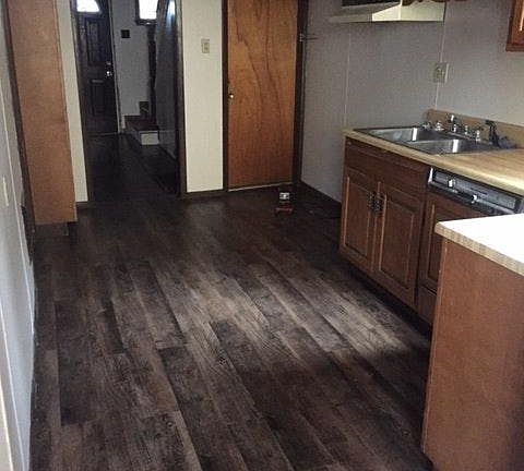 kitchen with new floor