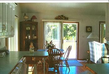 Nice dining room area overlooks the river