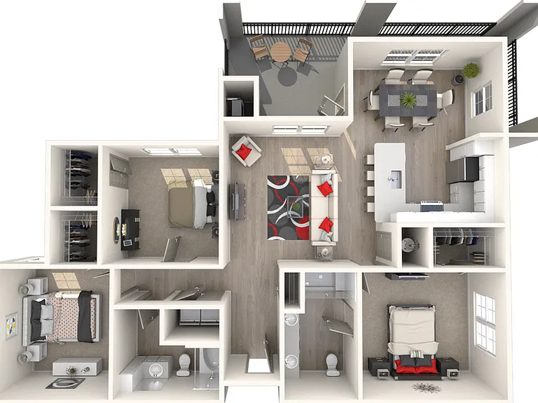 3 Bedroom | 2 Bathroom | 1345 SF 3 Bedroom | 2 Bathroom | 1345 SF