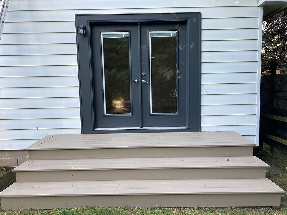 Freshly painted french doors