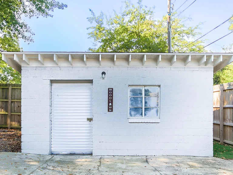 Secure backyard shed for storage