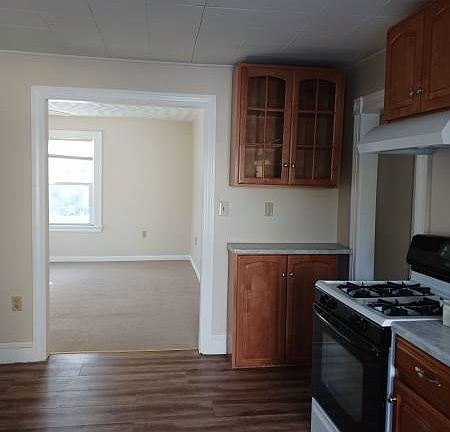 Kitchen looking into living room.