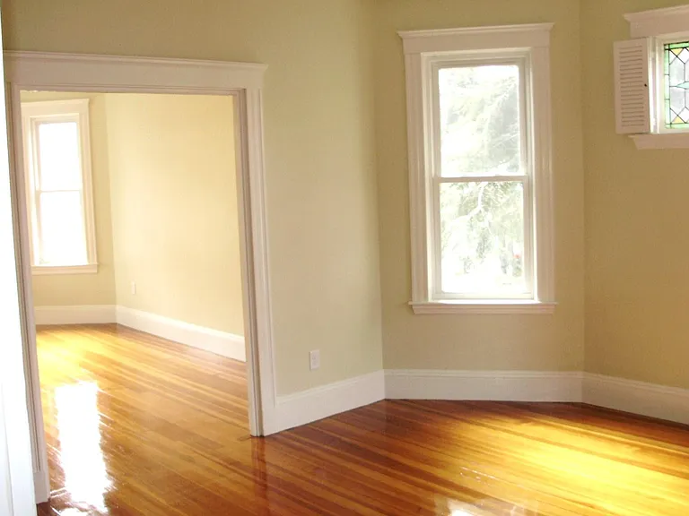 Dining room looking into living room