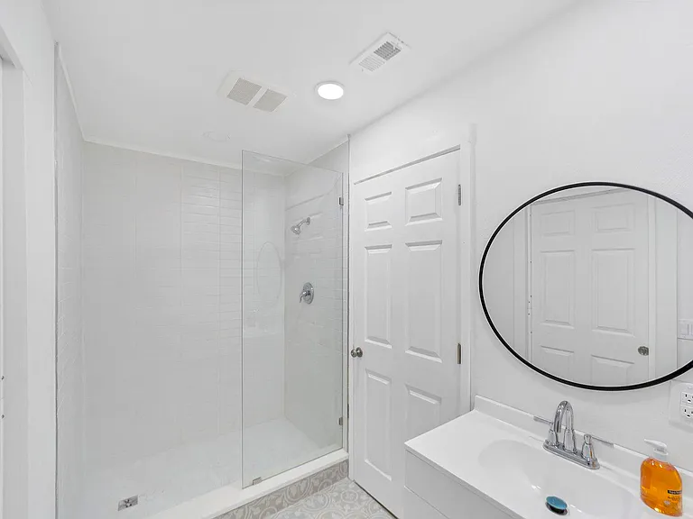 Bathroom with large walk-in shower