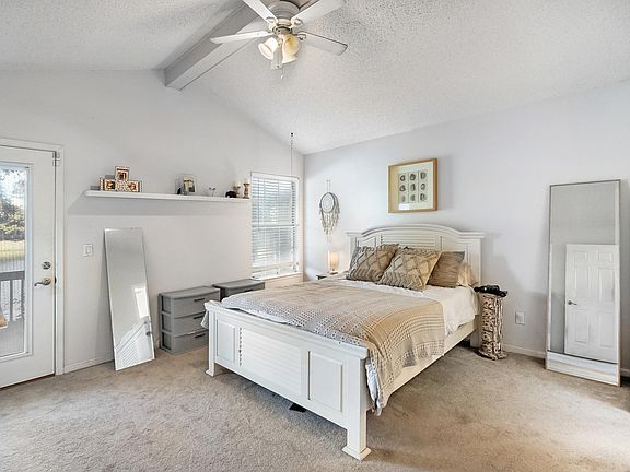 Master bedroom with newly updated bathroom
