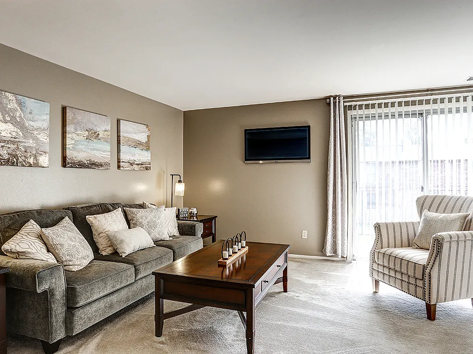 Living Room at Archer's Pointe Apartments