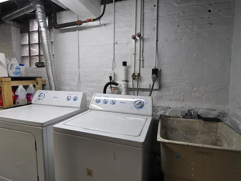 shared laundry space in basement.