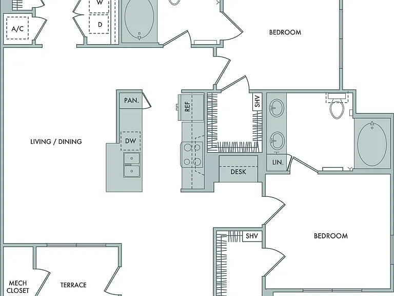 Marq at the Pinehills - K - 2 Beds - 2 Baths - 1208 Sq. ft.