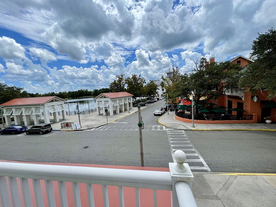 View from the balcony! Lake to the left and Starbucks to the right!
