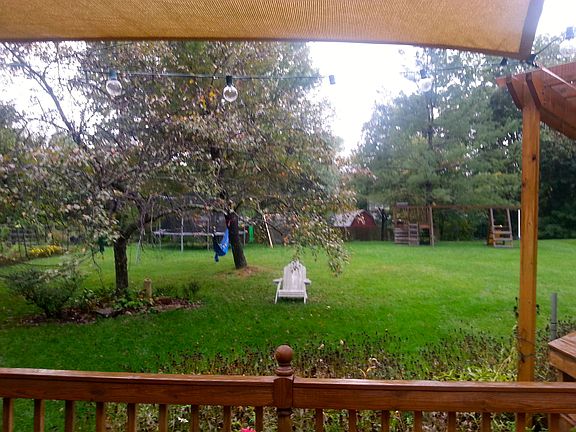 View from deck of back yard