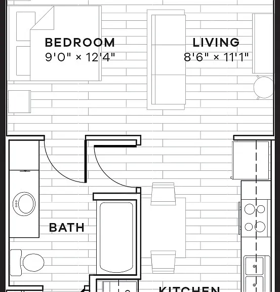 Azul Lakeshore - E3 - 1 Beds - 1 Baths - 539 Sq. ft.