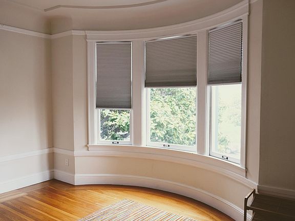 Living room view, empty.