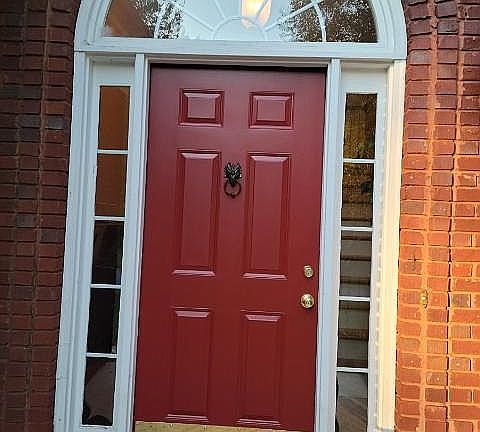 Newly painted front door 