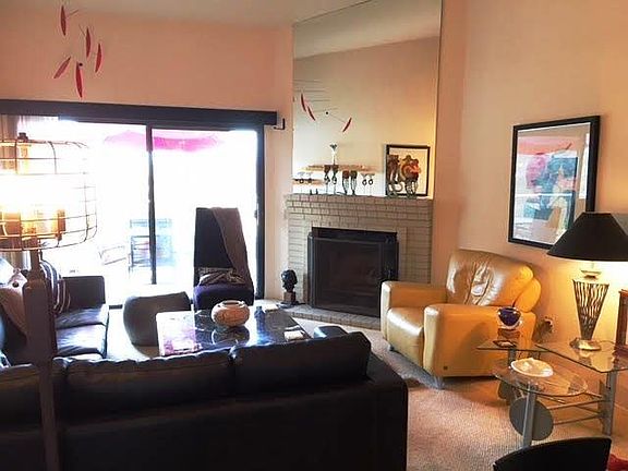 living room & fireplace