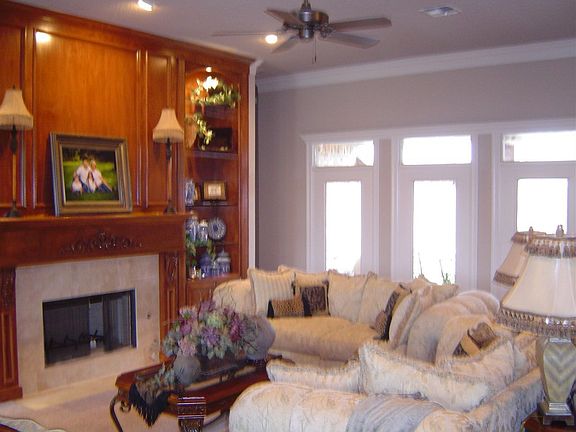 fireplace in living