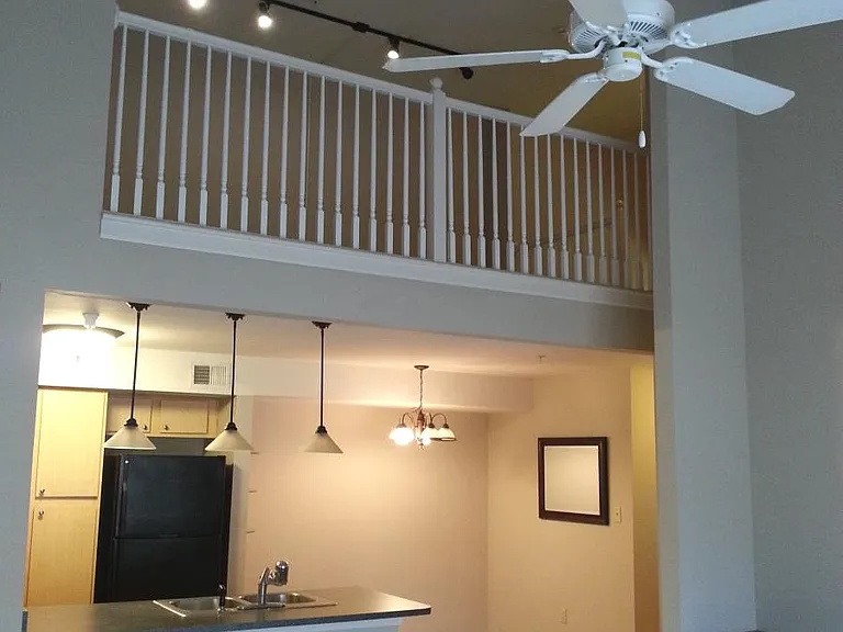 Vaulted ceilings and 216 sq ft loft with walk-in closet