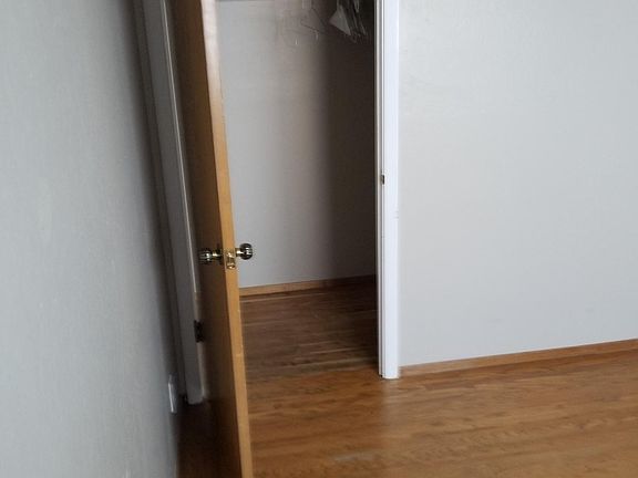 Bedroom with walk in closet
